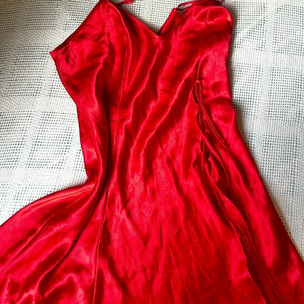 Fredericks Of Hollywood Red Cami Slip Dress sz L